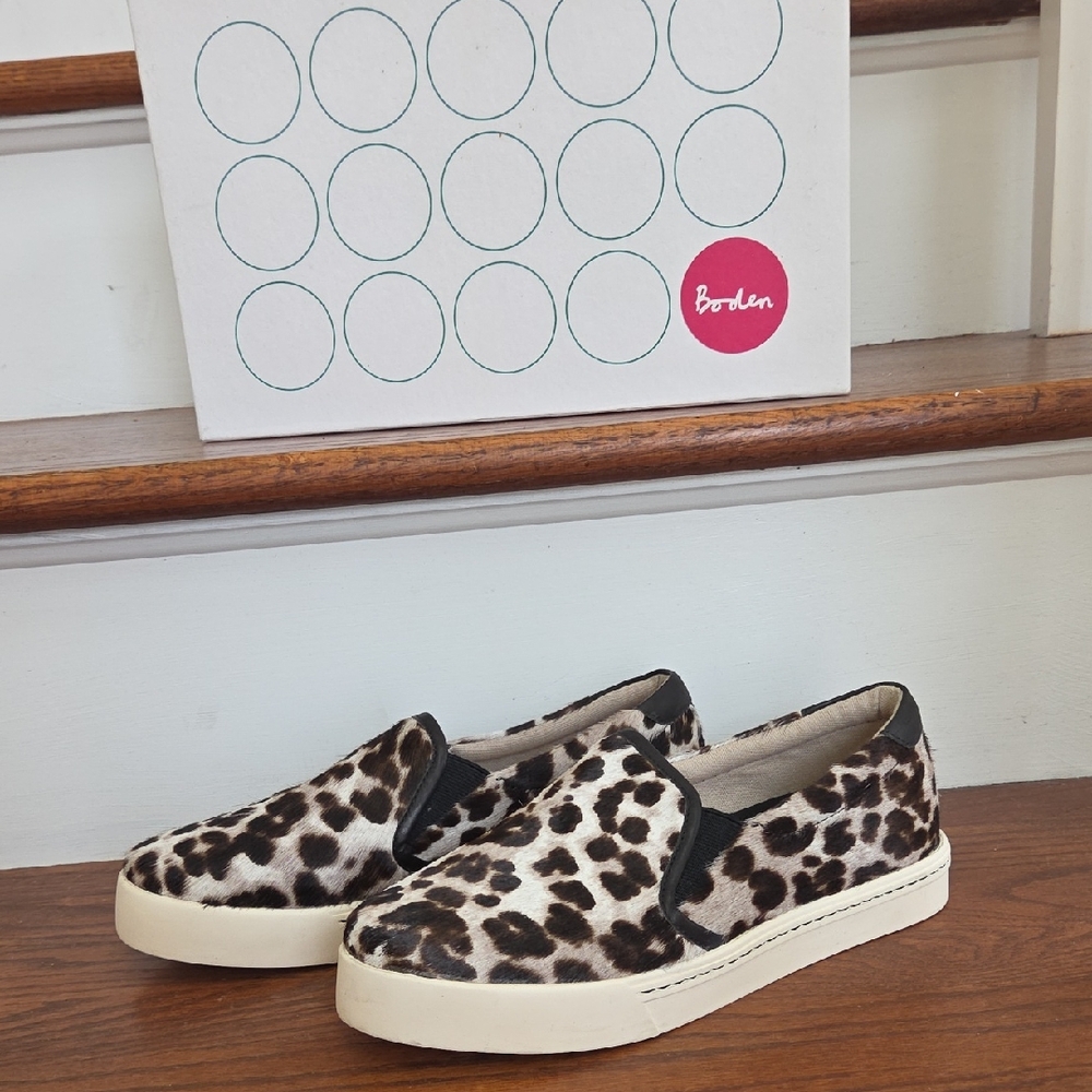 Boden leopard slip on sneaker size 38 (7.5-8)
